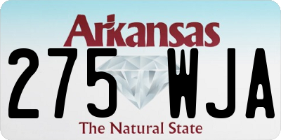 AR license plate 275WJA