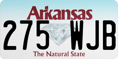 AR license plate 275WJB