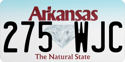 AR license plate 275WJC