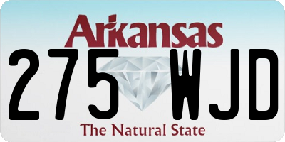 AR license plate 275WJD