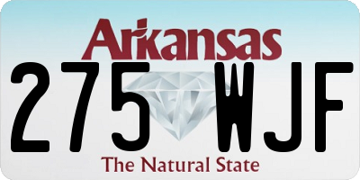 AR license plate 275WJF