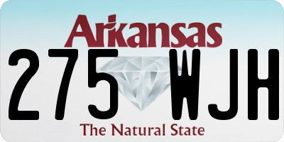 AR license plate 275WJH