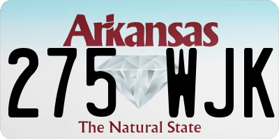 AR license plate 275WJK