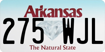 AR license plate 275WJL