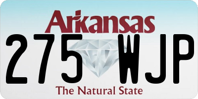 AR license plate 275WJP