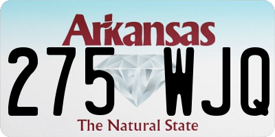 AR license plate 275WJQ