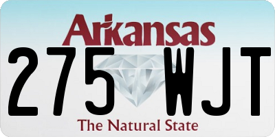 AR license plate 275WJT