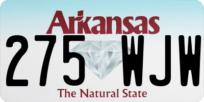 AR license plate 275WJW