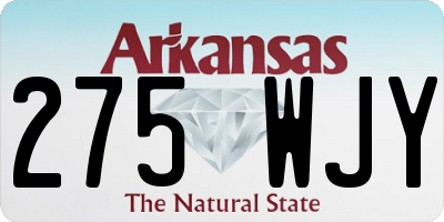 AR license plate 275WJY