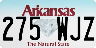 AR license plate 275WJZ