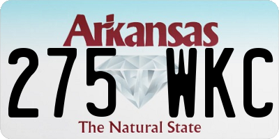 AR license plate 275WKC