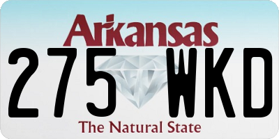 AR license plate 275WKD