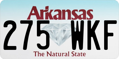 AR license plate 275WKF