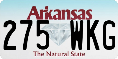 AR license plate 275WKG