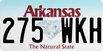 AR license plate 275WKH