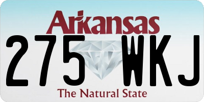 AR license plate 275WKJ