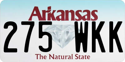 AR license plate 275WKK