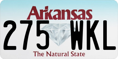 AR license plate 275WKL