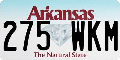 AR license plate 275WKM