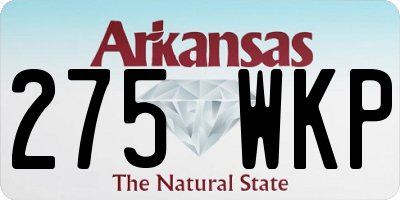 AR license plate 275WKP