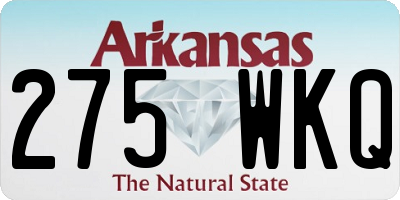 AR license plate 275WKQ
