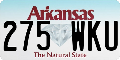 AR license plate 275WKU