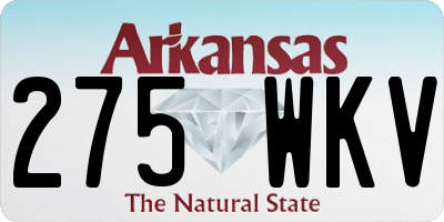 AR license plate 275WKV