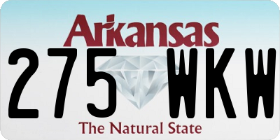 AR license plate 275WKW