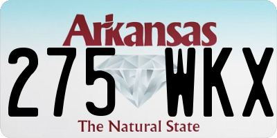 AR license plate 275WKX