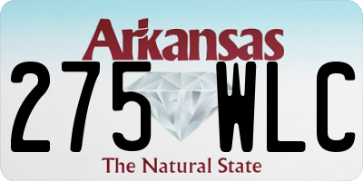 AR license plate 275WLC