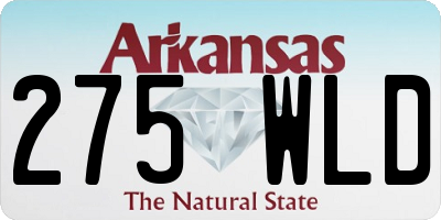 AR license plate 275WLD