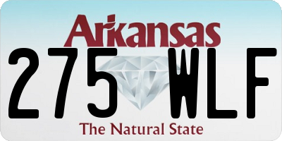 AR license plate 275WLF