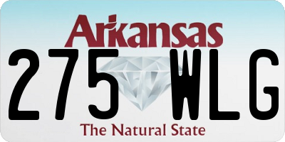AR license plate 275WLG