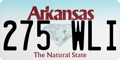 AR license plate 275WLI