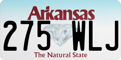 AR license plate 275WLJ