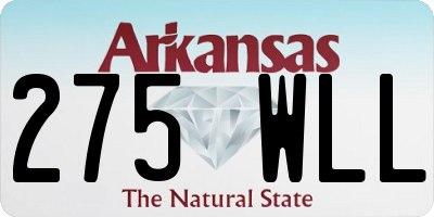 AR license plate 275WLL