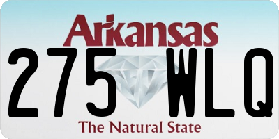AR license plate 275WLQ