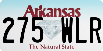 AR license plate 275WLR