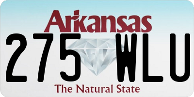 AR license plate 275WLU