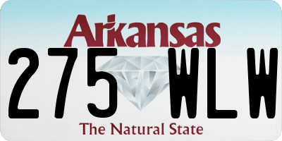 AR license plate 275WLW