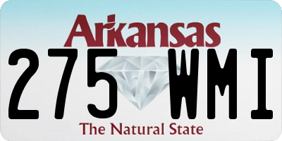 AR license plate 275WMI