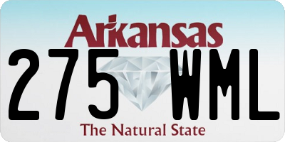 AR license plate 275WML
