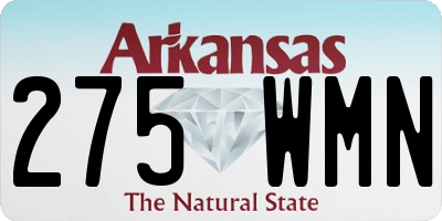 AR license plate 275WMN
