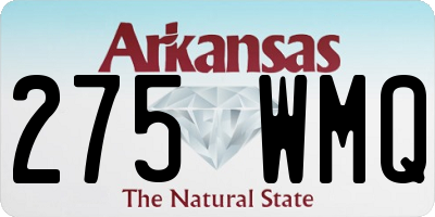 AR license plate 275WMQ