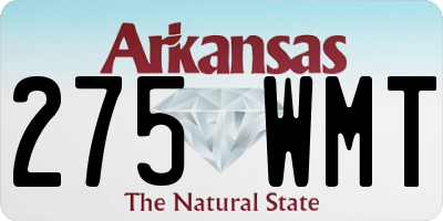 AR license plate 275WMT