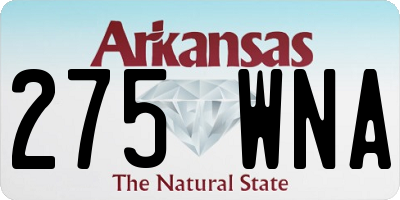 AR license plate 275WNA