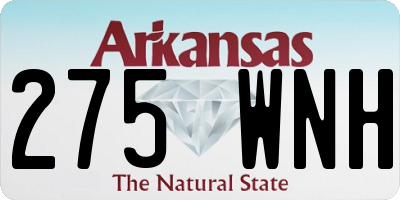 AR license plate 275WNH