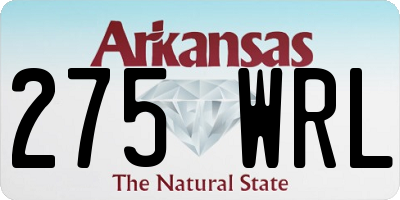 AR license plate 275WRL