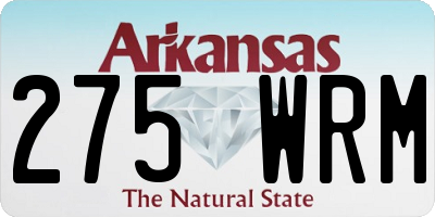 AR license plate 275WRM
