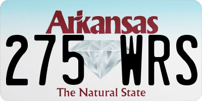 AR license plate 275WRS